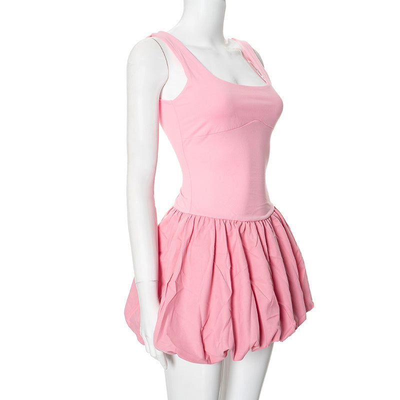 Bubble Hem Mini Dress