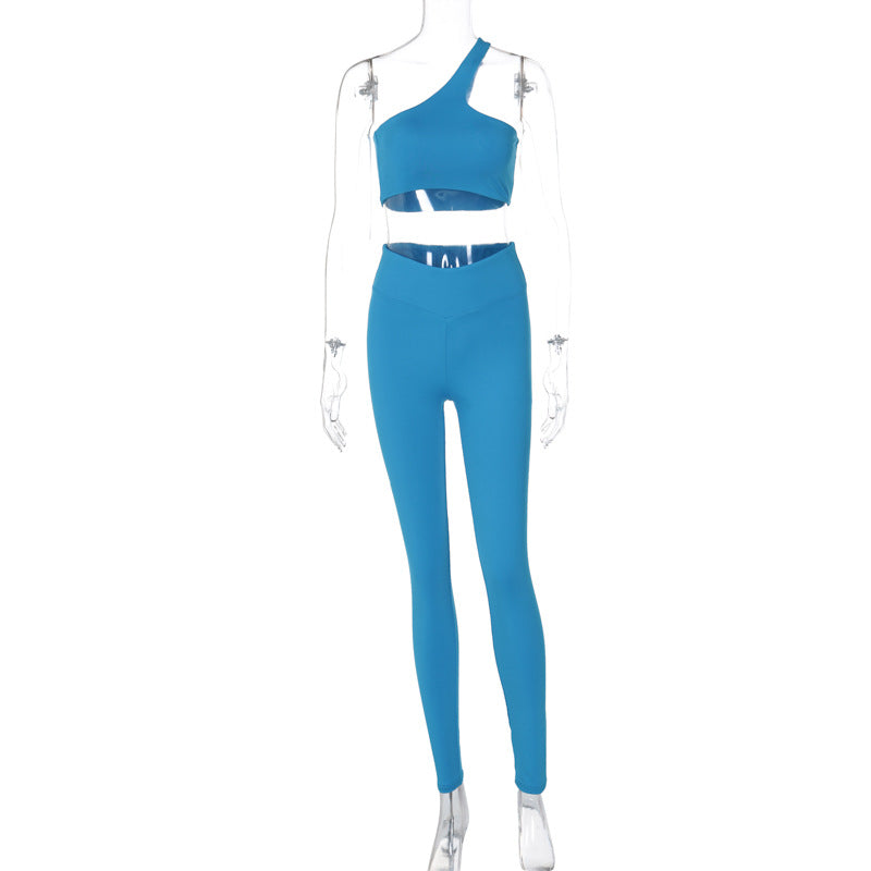 Asymmetrical Cropped Legging Set