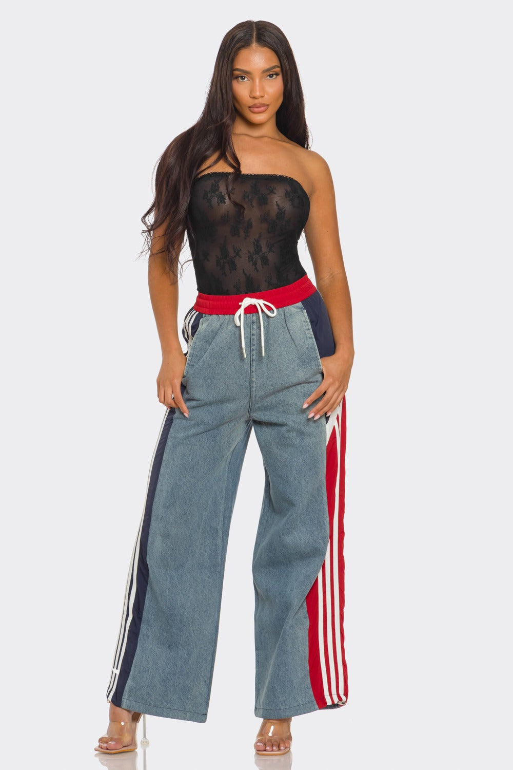 Denim Striped Joggers