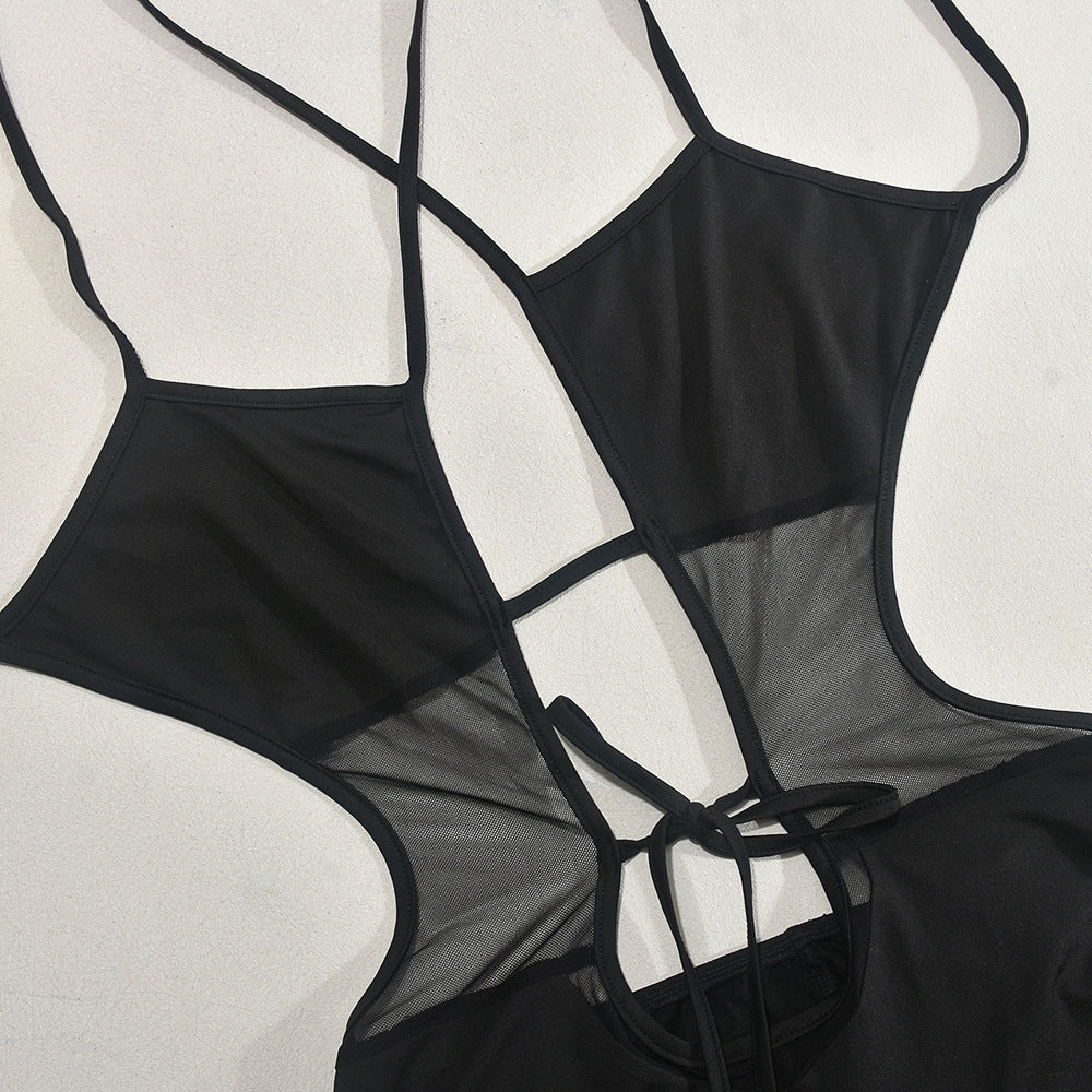 Cut Out Mesh Lined Jumpsuit