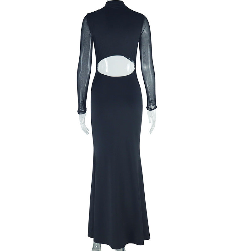Long Sleeve Cut Out Maxi Dress