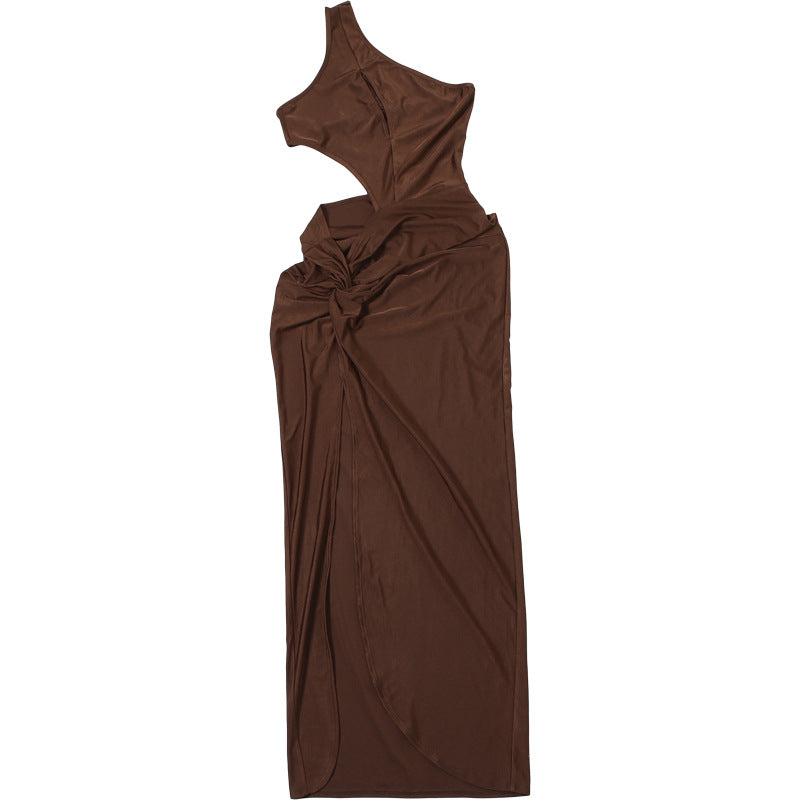 Cut Out High Slit Midi Dress