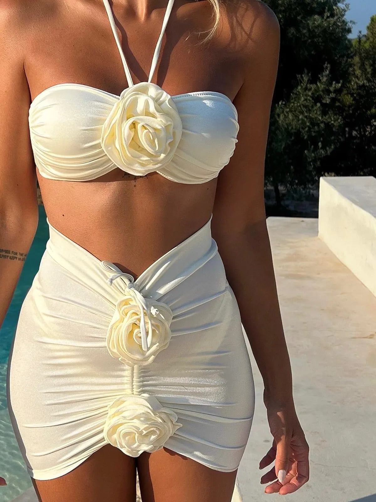 3pc Bikini  Floral Swimsuit Set