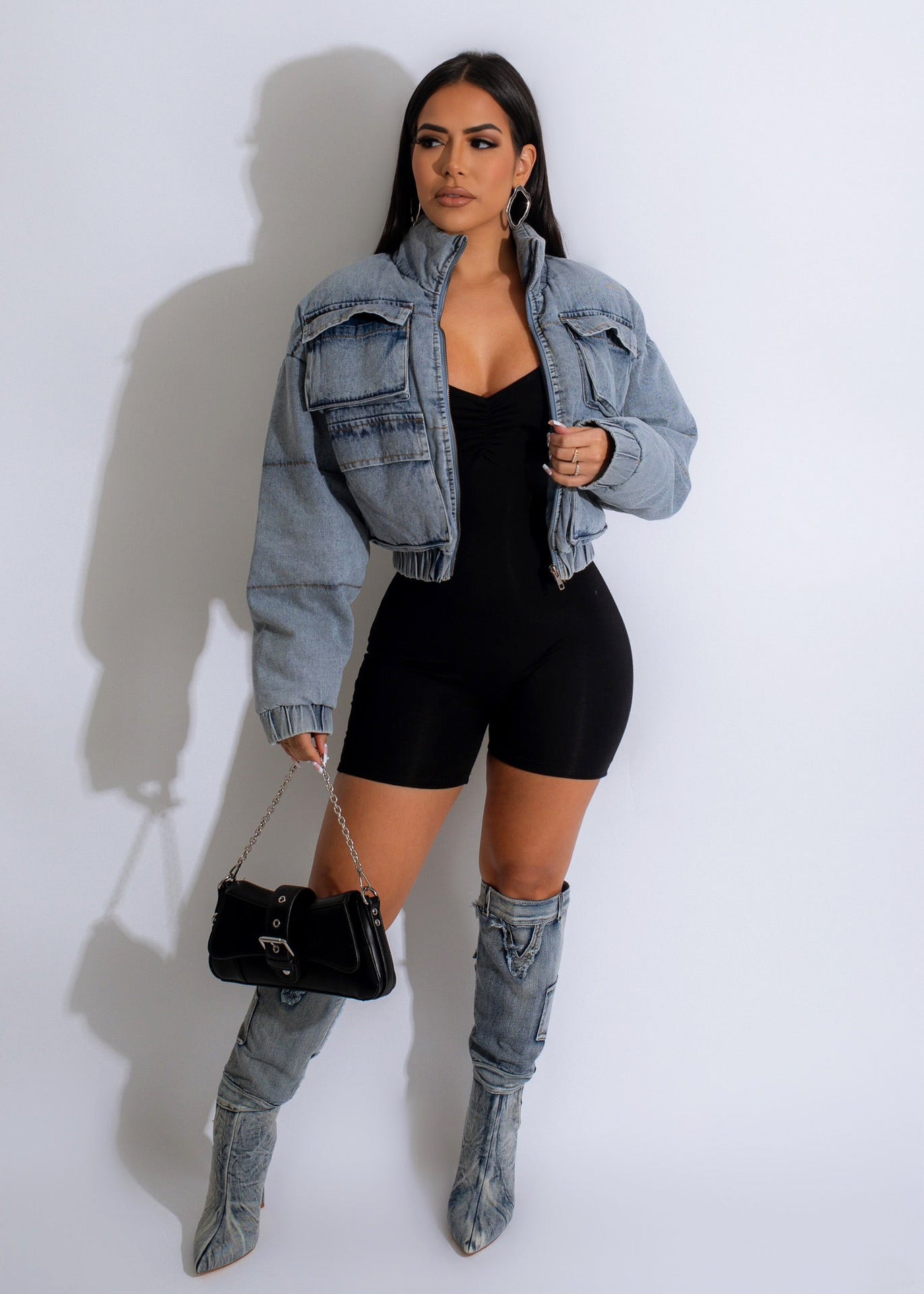 Denim Cargo Jacket